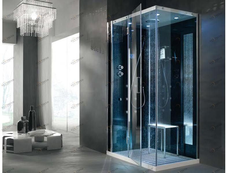 Gruppo Geromin Многофункциональная душевая кабина из хрусталя с турецкой баней Tempo sun-id-1355231