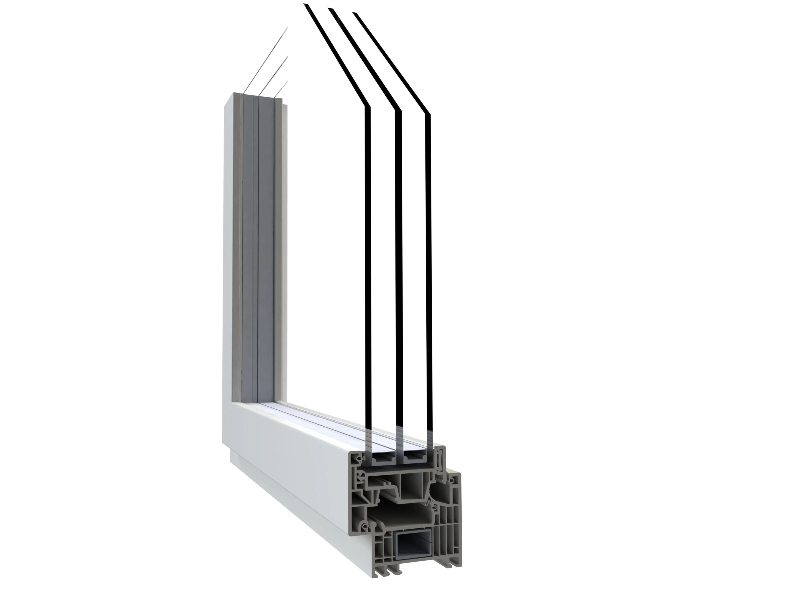 ПВХ створки тепловой резки окна ALPHACAN ALPHA EXTREME MODULARE ARCH-00037394