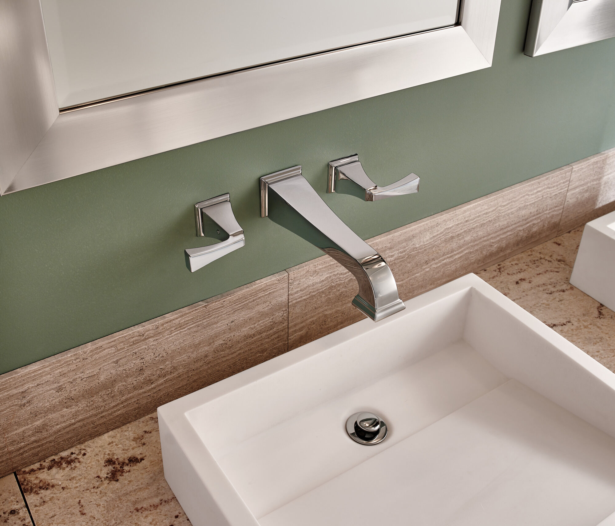 T3551LF-WL Накладка для смесителя для ванной комнаты с двумя ручками Delta Faucet Dryden Хром  - Вид №2