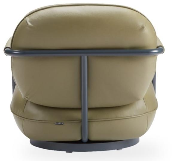 ROSSIN Поворотное кожаное кресло с подлокотниками Pilù sun-id-1395995 - Вид №4