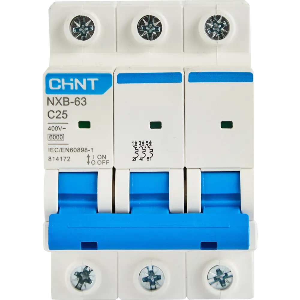 Автоматический выключатель CHINT NXB-63 3P C25 А 6 кА 85334568 STLM-2170357  - Вид №1