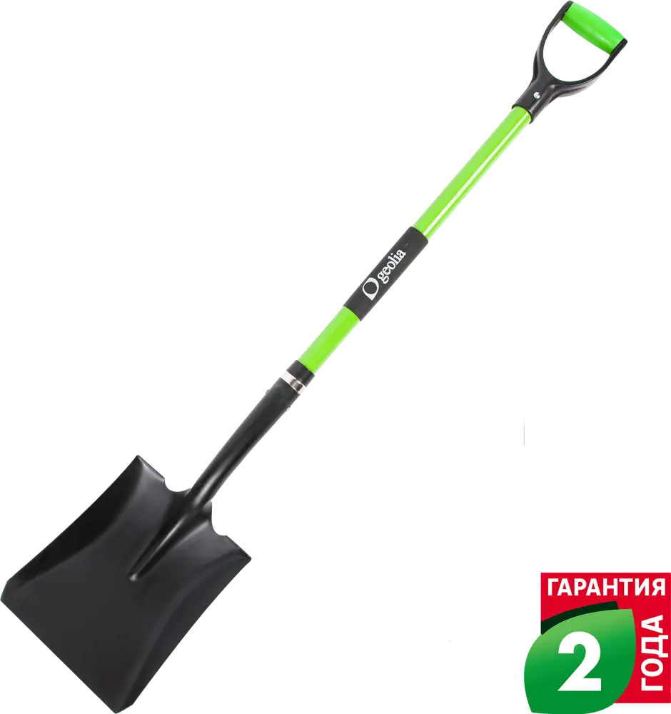 Совковая лопата GEOLIA со стекловолоконным черенком для снега и грунта 15033420
