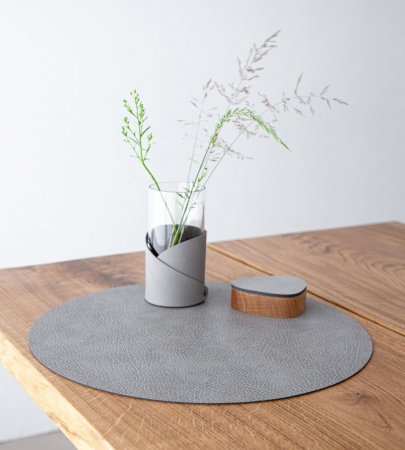 98866 HIPPO anthracite-grey подстановочная салфетка круглая, диаметр 24 см, толщина 1,6 мм;LIND DNA  - Вид №2