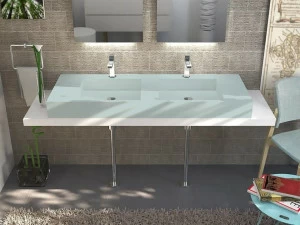 Technova Двойная столешница для умывальника из pietraluce® Square