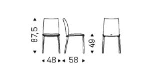 Кожаный стул Cattelan italia RITA ARCH-00085621 - Вид №3