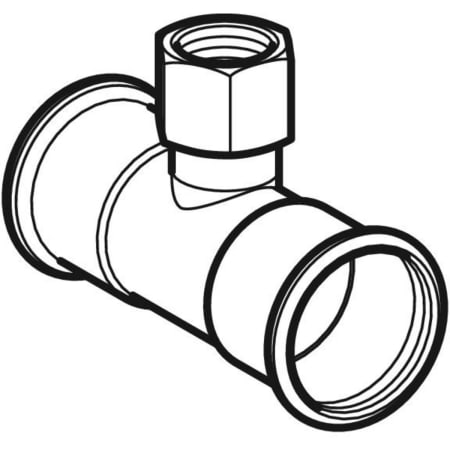 21304 Тройник Geberit Mapress из углеродистой стали, с внутренней резьбой Geberit  - Вид №1