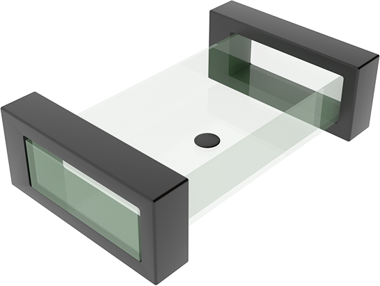 GLLAME803 Подвесная раковина настенная GSG CERAMIC GLASS