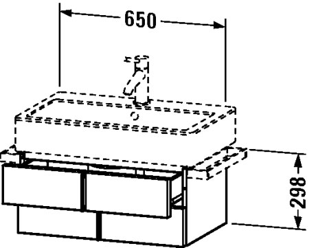 VE620505353 Vero Тумбочка подвесная Каштан темный, декор Duravit - Вид №1