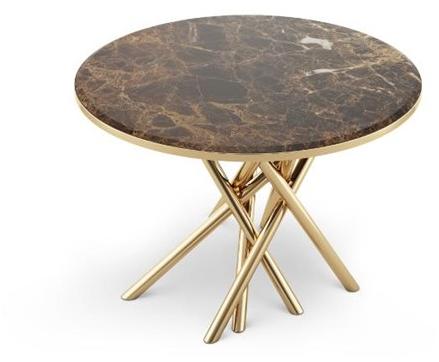 Malabar Высокий круглый мраморный журнальный столик Duchess sun-id-1439503 - Вид №1