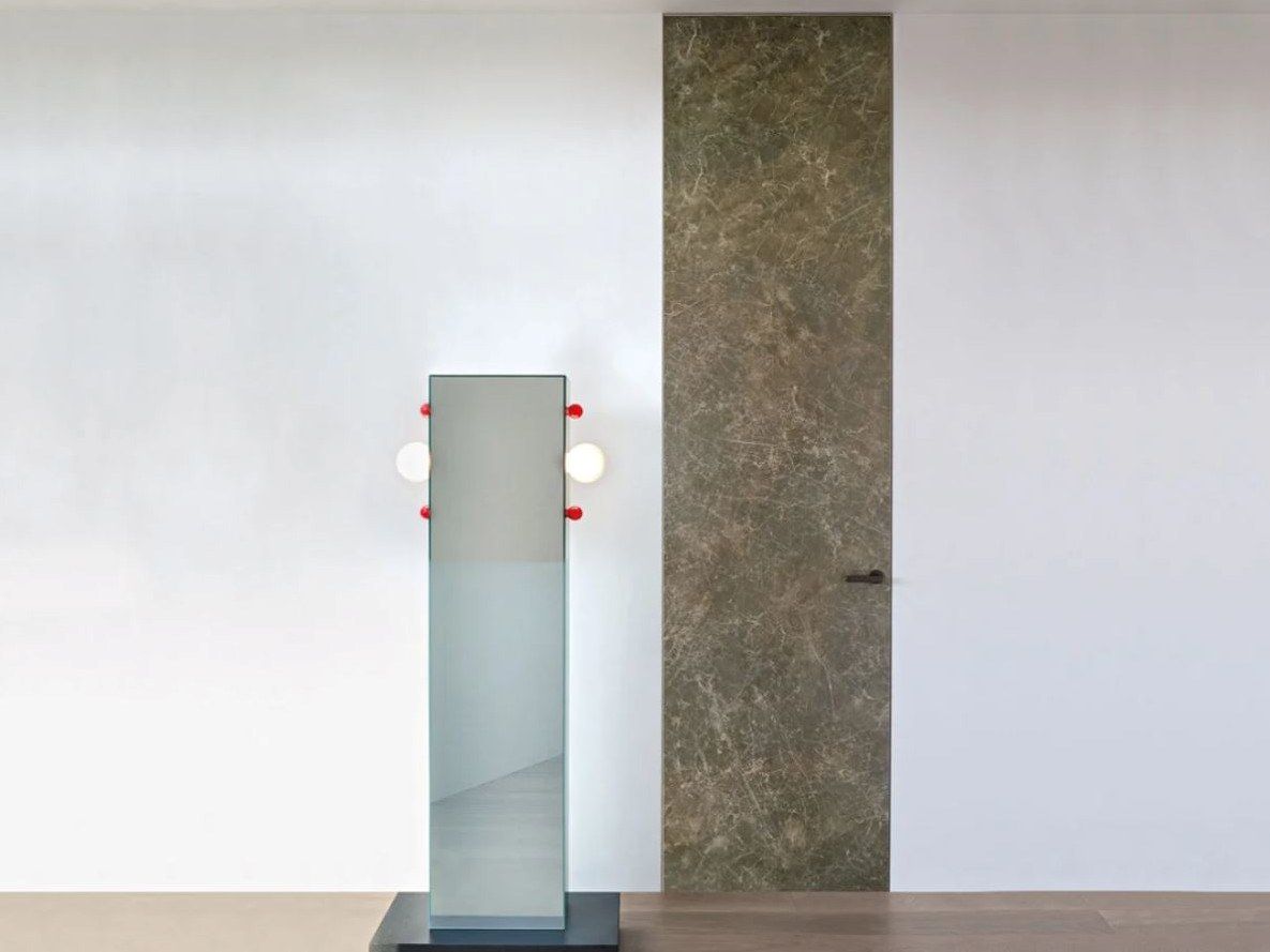 Распашная дверь из керамогранита с мраморным эффектом Glas Italia ARCH-00150523