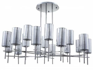 Люстра подвесная серебро 18 ламп Newport 4329+9/C NEWPORT ДИЗАЙНЕРСКИЕ 00-3834637 Серебро;хром