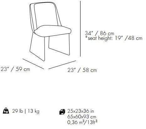 Mambo Unlimited Ideas Санный стул с обивкой из ткани Croix sun-id-1401236 - Вид №1