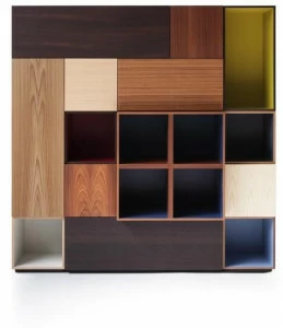 Porro Открытый книжный шкаф из лакированного мдф Modern