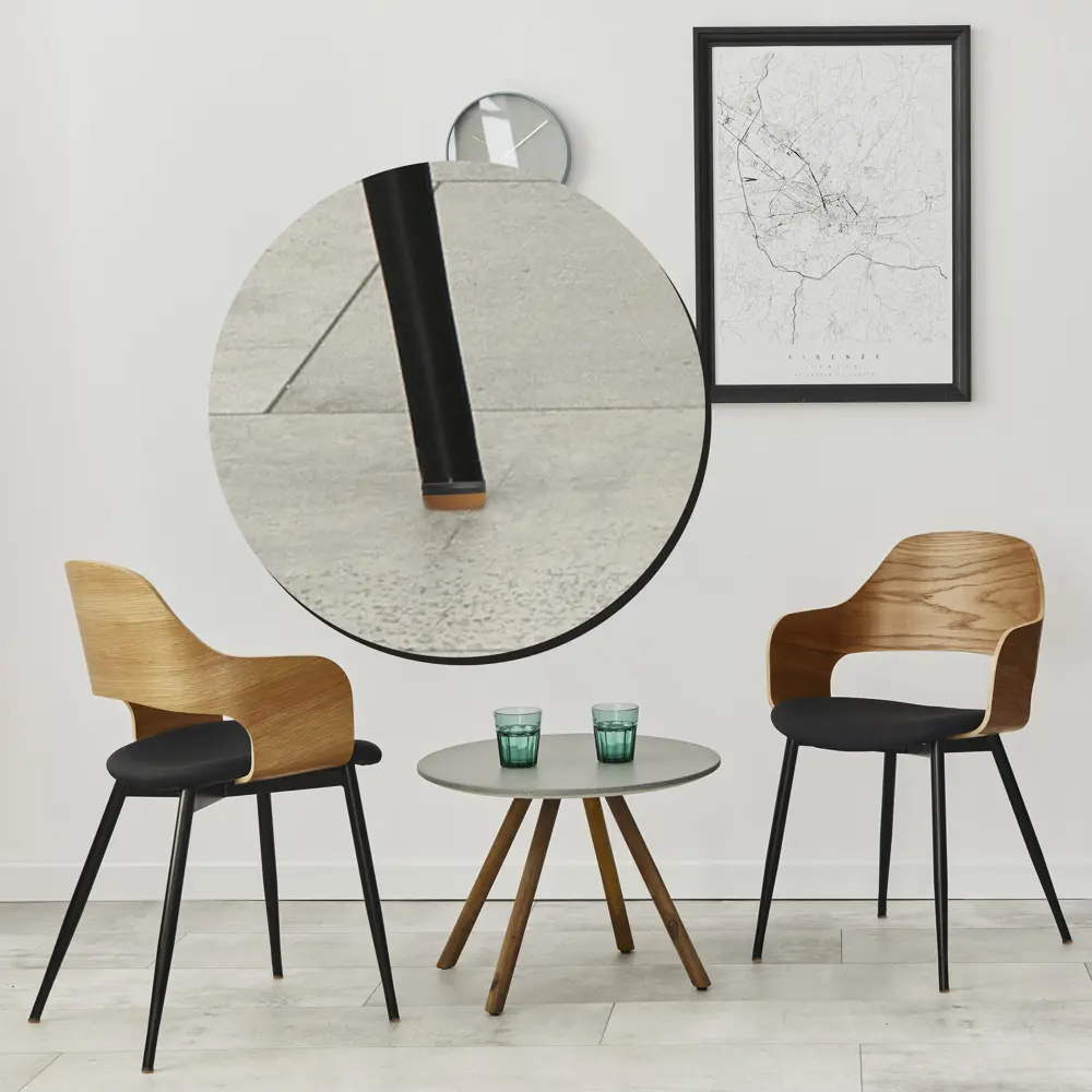 Накладка на мебельные ножки KONSENSA 22 мм круглые ПТФЭ цвет коричневый 4 шт STLM-2028422 - Вид №7