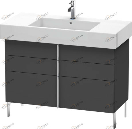VE641404949 Vero Тумбочка напольная Графит матовый, декор Duravit