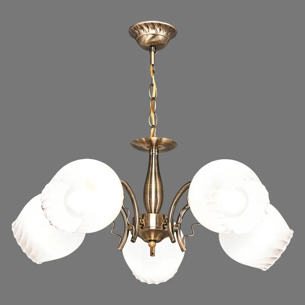 Люстра подвесная «Сезам» КС30069/5P, 5 ламп, 15 м², цвет белый/бронза КЛЮЧНИК STLM-2150511 - Вид №3