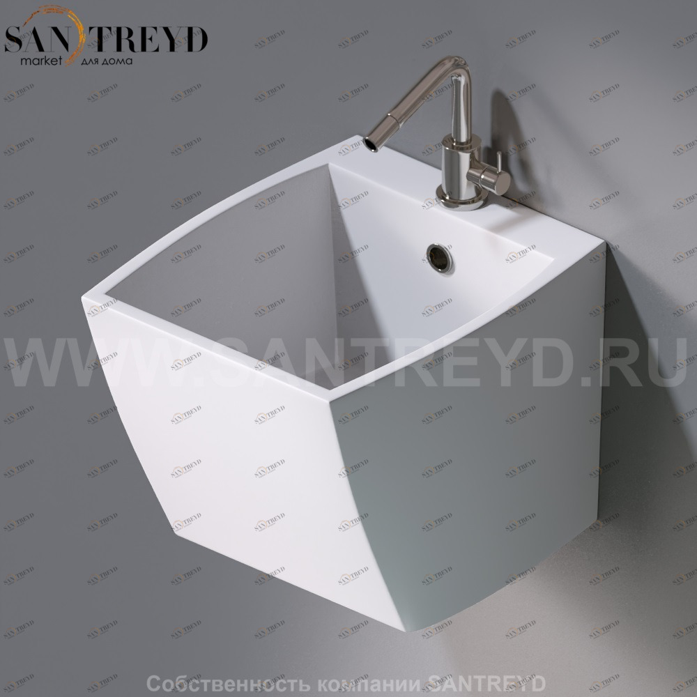 L253.101 Подвесная раковина настенная овальная A. e T. Italia SQUARE белая AeT ITALIA