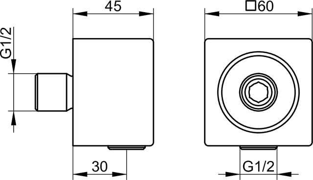 51147130000 Соединение-вывод для шланга DN 15 KEUCO Edition 11 - Вид №2