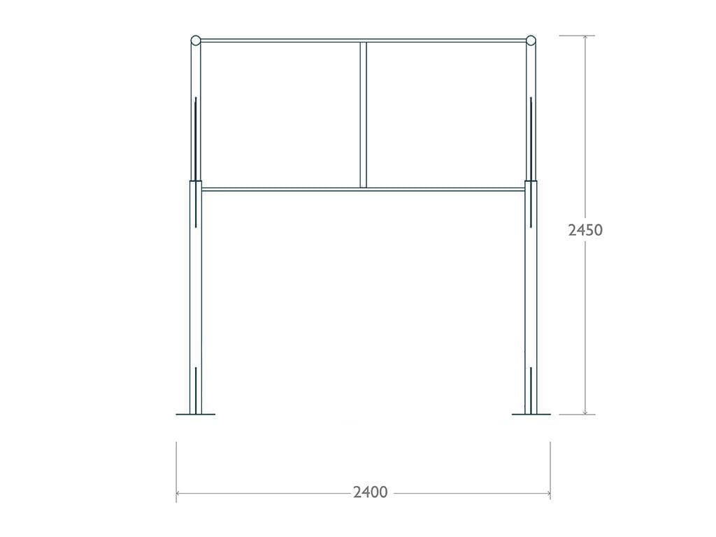 Стальной и поликарбонатный навес для автобусной остановки EUROCOMITALIA современная мебель ARCH-00072326 - Вид №2