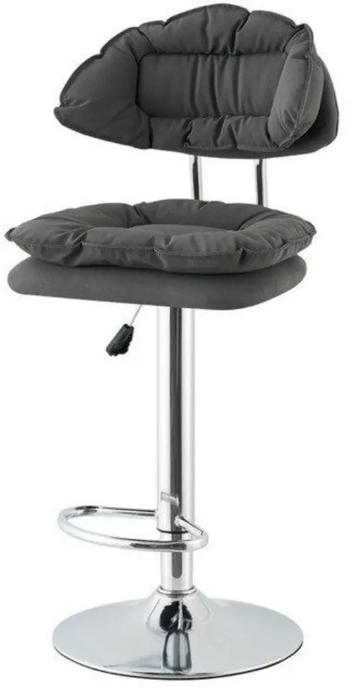 91544903 Барный стул Homium Barstool01dgrey 43x114x36 см цвет темно-серый STLM-0867657
