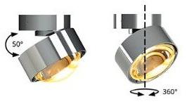 Top Light Светодиодный потолочный светильник прямого света Puk one, plus & turn sun-id-1439812 - Вид №5