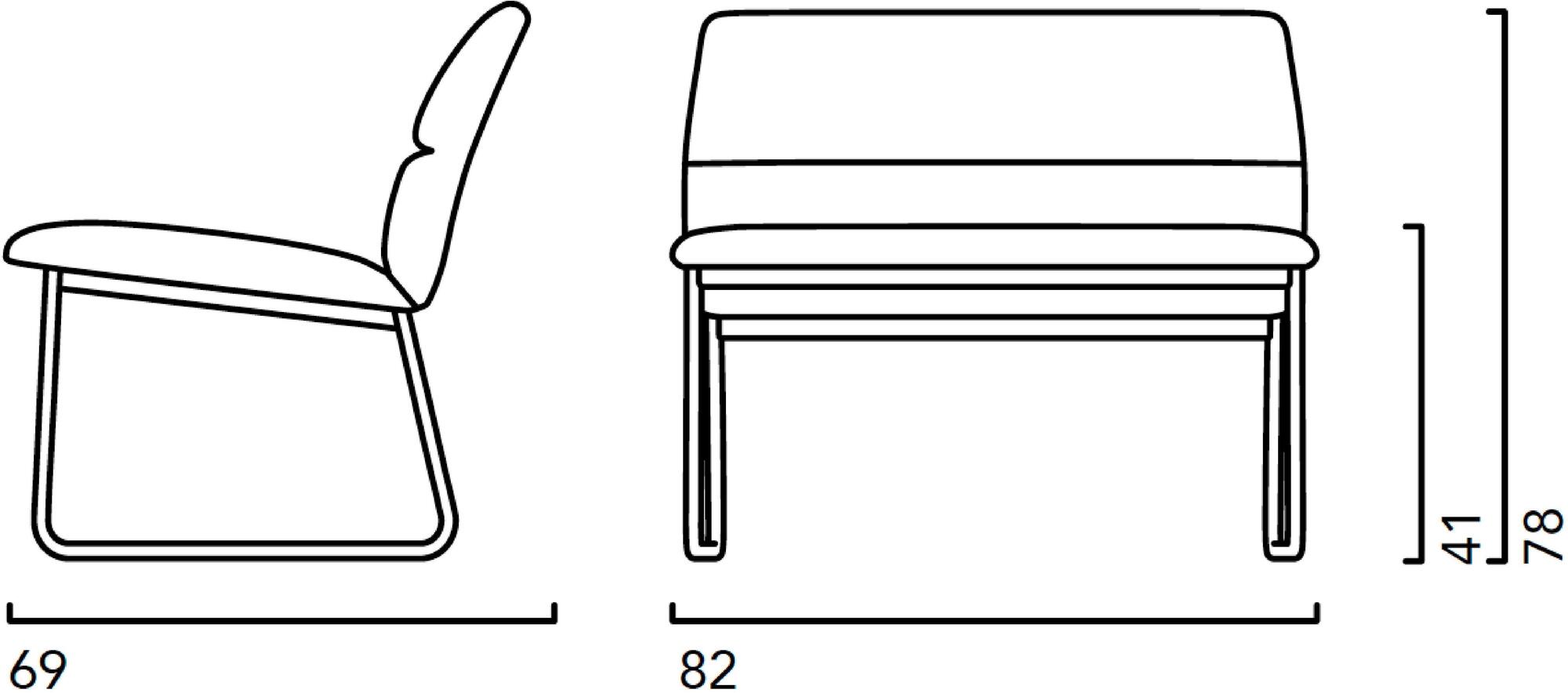 Crassevig Кресло-санки с обивкой Aura sun-id-1474313 - Вид №2