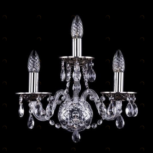 Бра Bohemia Ivele 1600/3/NB BOHEMIA IVELE СВЕЧА 079313 Прозрачный;серебро 