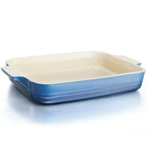 Блюдо прямоугольное Le Creuset, каменная керамика, 32х24 см, голубое
