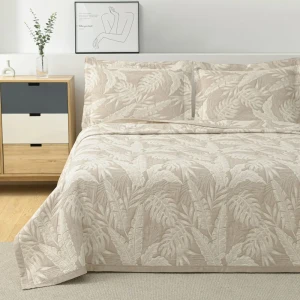 90863011 Покрывало Arya Жаккард Tropic 180x240 см Бежевое STLM-1047763