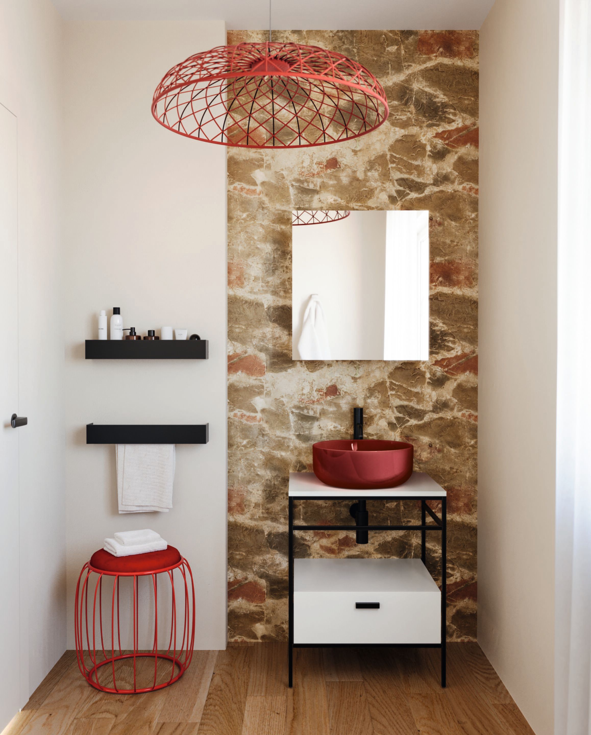 Керамическая столешница круглый умывальник COLAVENE чаши ARCH-00115289 - Вид №9