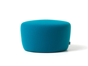 Круглый пуф из ткани