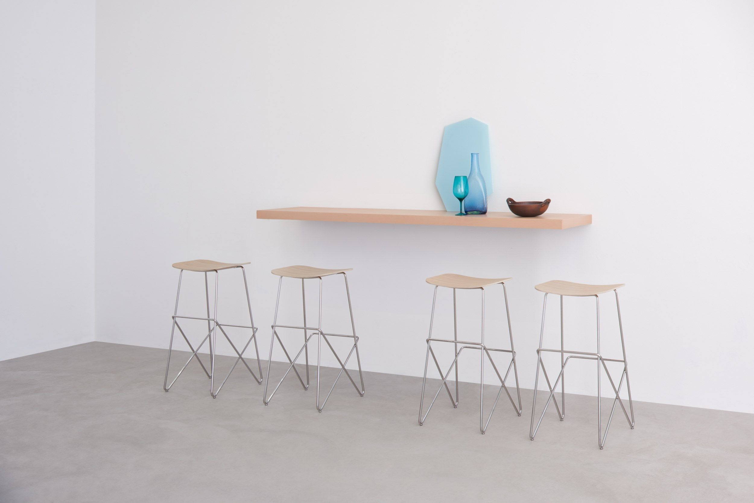 Высокий стальной табурет с подставкой для ног Desalto ENDLESS ARCH-00087779 - Вид №6