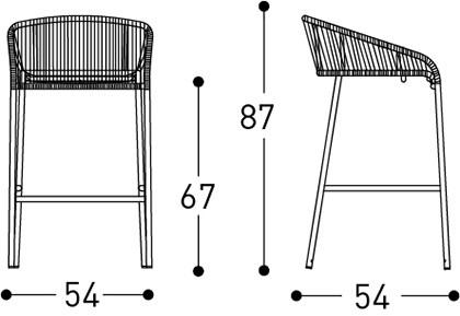 Varaschin Табурет из синтетического волокна со спинкой Cricket sun-id-1401526 - Вид №7