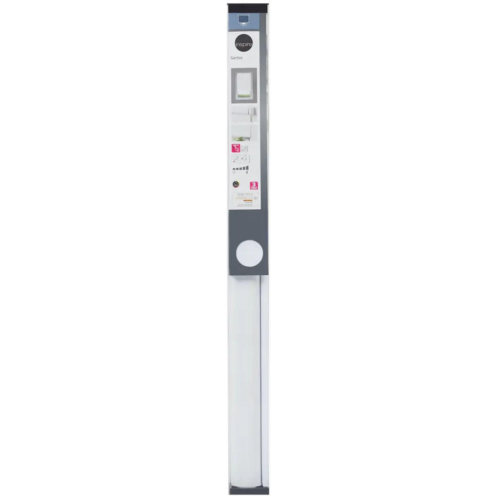 Штора рулонная блэкаут Inspire Santos 70x160 см белая White 0 82668307 STLM-2035055 - Вид №5