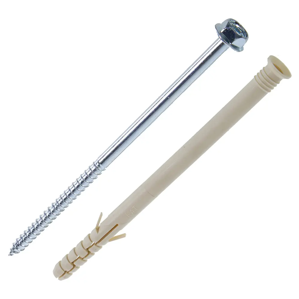 Дюбель Standers KAT 10х160 НЕХ, с шурупом, с ШГ, 4 шт. 14290336 STLM-2062857 
