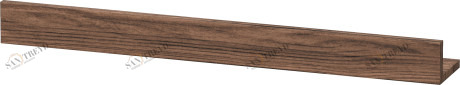DS791102121 Полка DuraStyle #DS7911 600 - 1800 x 130 мм Орех темный декор Duravit