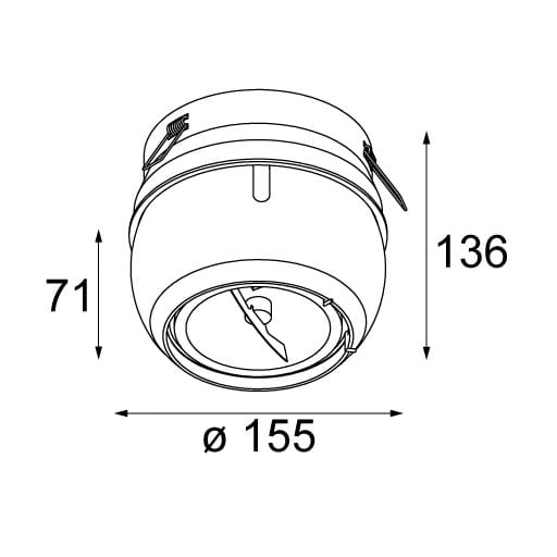 Круглый поворотный полукруглый прожектор Modular Lighting Instruments Bolster ARCH-00028589 - Вид №4