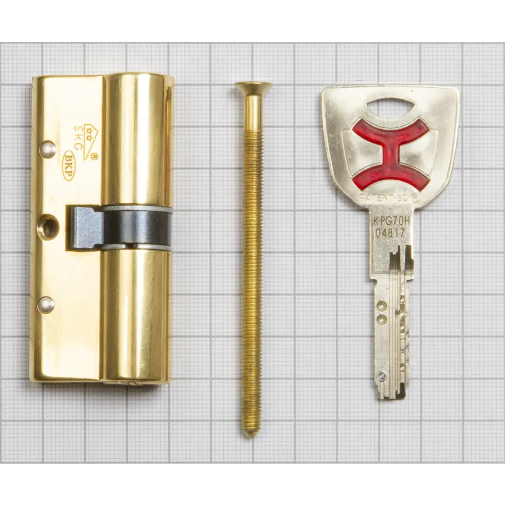 Цилиндр Cisa AP4S OP3S1-13.66, 30x10x30 мм, ключ/ключ, цвет латунь STLM-2177665 - Вид №2