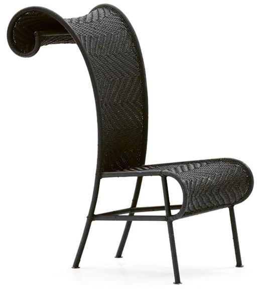 Moroso Стул с высокой спинкой из переплетенных полиэтиленовых нитей M'afrique sun-id-1462472 - Вид №3