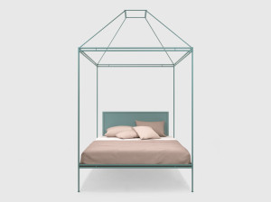 Двуспальная кровать из кованого железа с балдахином