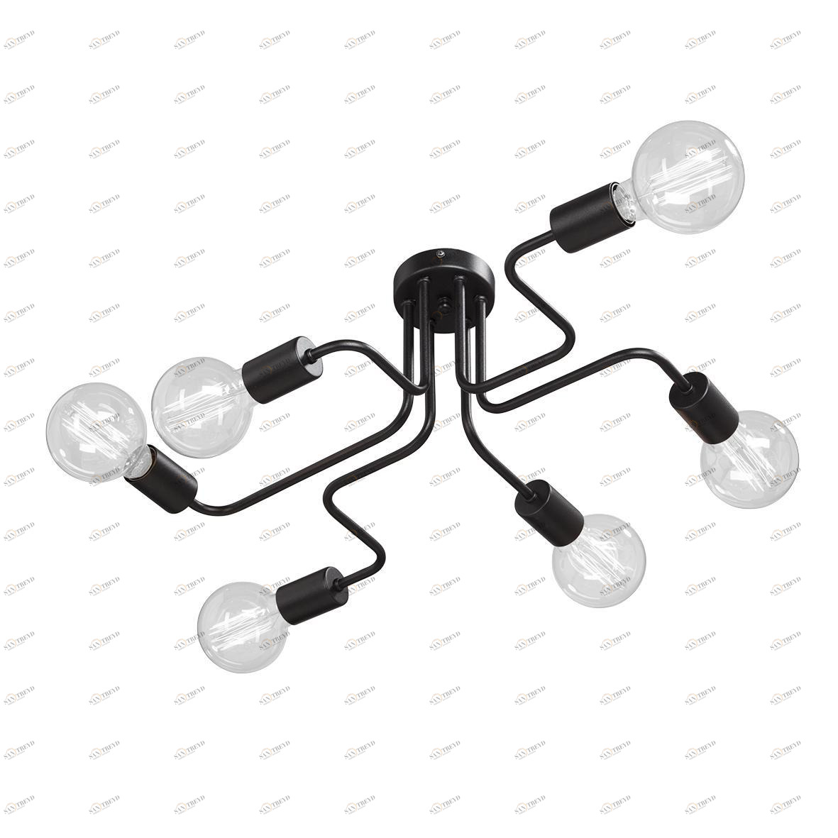 Потолочная люстра Vitaluce V4196-1/6PL VITALUCE ДИЗАЙНЕРСКИЕ 194231 Черный 