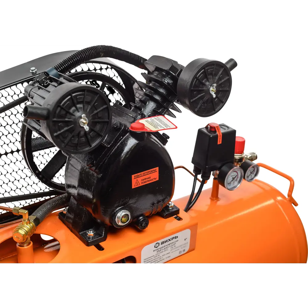 Компрессор ВИХРЬ КМП-400/100Р с ременным приводом 100л 89159342 STLM-0079241 - Вид №8