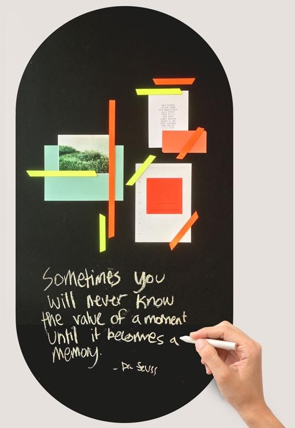 Groovy Magnets Однотонный клейкий декор Chalkboard St-ch-ov-49x90 - Вид №2