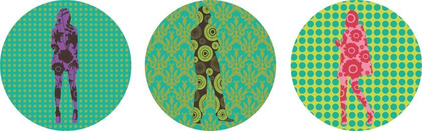 CONCEPTUWALL Декор из клейкой ткани Silhouettes sun-id-1391006 - Вид №8