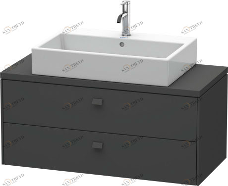 BR510904949 Brioso Тумбочка для компактной консоли Графит матовый, декор Duravit