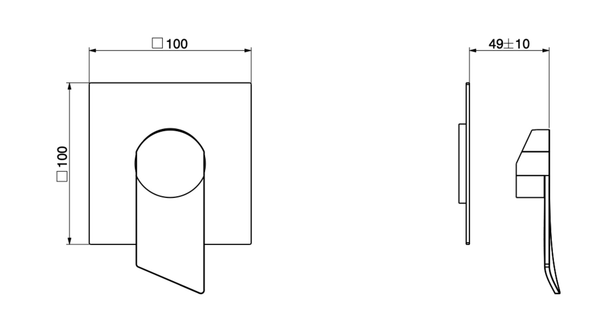 Встраиваемый однорычажный смеситель для душа GATTONI Слойка ARCH-00038223 - Вид №2