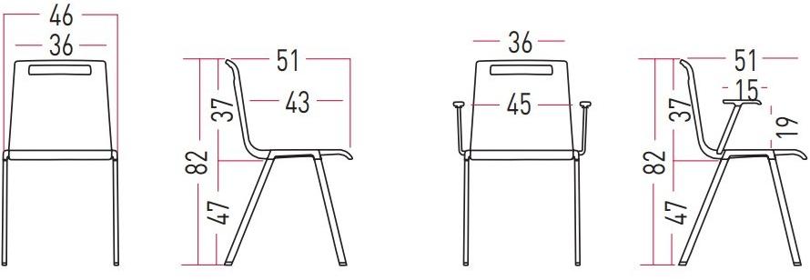 ACTIU Стул для конференций штабелируемый Mit sun-id-1409462 - Вид №7