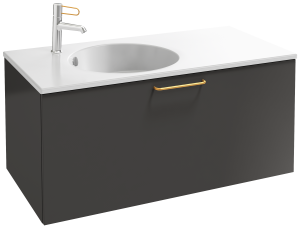 EB2514-R8-E52 Тумба под столешницу 100 см, 1 верхний ящик, золотая ручка JACOB DELAFON ODÉON RIVE GAUCHE