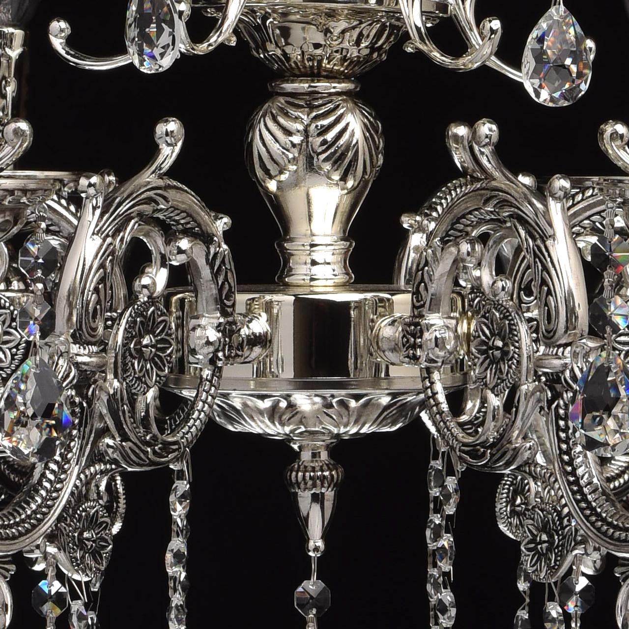 Подвесная люстра MW-Light Селена 10 482013606 MW-LIGHT ДИЗАЙНЕРСКИЕ, СЕЛЕНА 186203 Серебро  - Вид №2