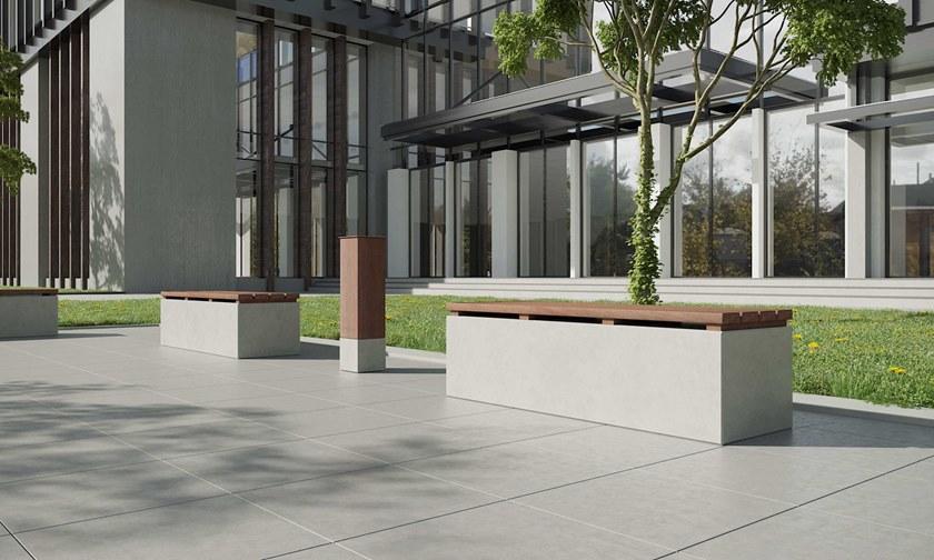 CO33 Садовая скамейка из бетона Angulus Gb 3 - Вид №1